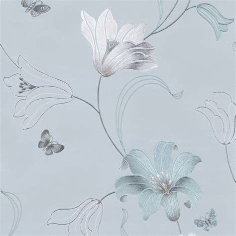Metallic Wallpaper Amelia Floral Muriva