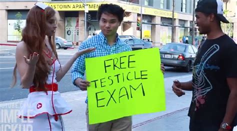 Woman Gives Free Exams In Public To Raise Awareness For Testicular Cancer