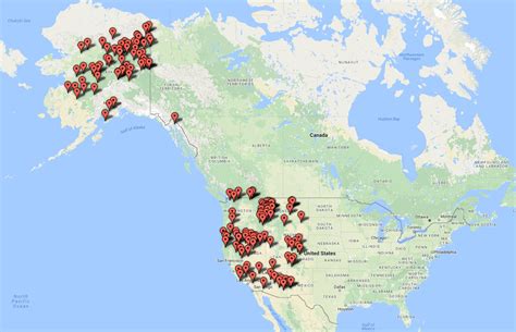 2017 North America Fire Map Map