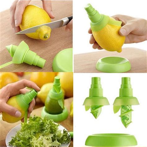 2pcsset Creative Lemon Sprayer Fruit Juice Citrus Lime Juicer Spritzer