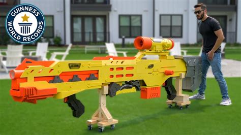 Largest Nerf Gun Guinness World Records Youtube