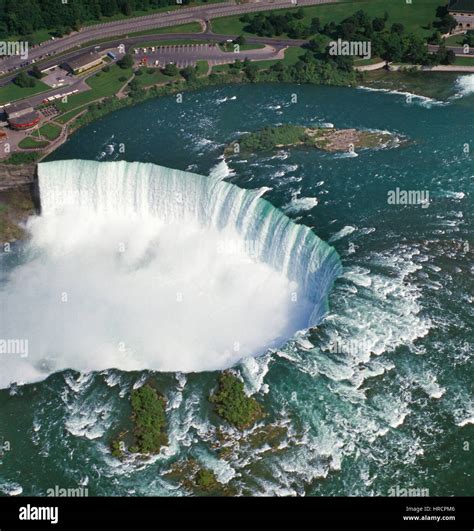 Aerial View Of Niagara Falls Ontario Canada Stock Photo Alamy