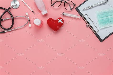 Flat Lay Health And Medical Featuring Flatlay Flat Lay And Top View Medical Wallpaper Nursing