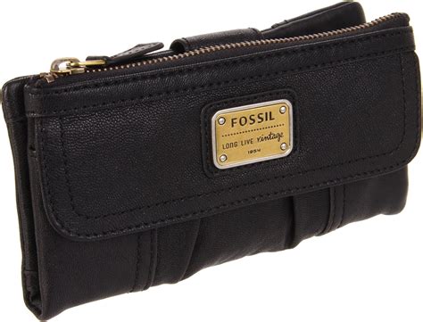 Fossil Black Emory Clutch Wallet Uk Clothing