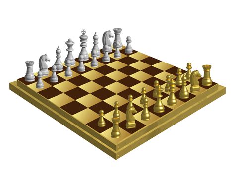 Chessboard 3d Render Chess Pieces Standing 11306672 Png