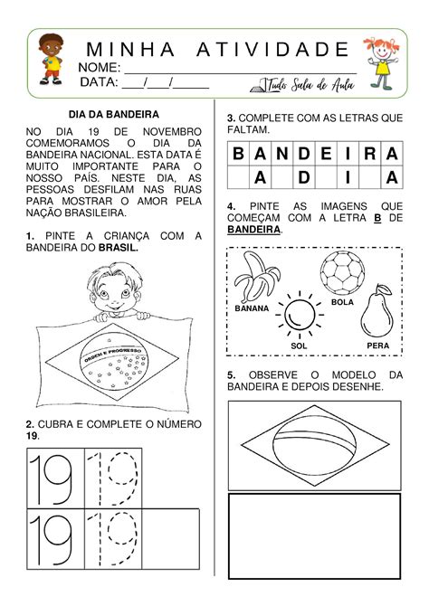 Atividade Dia Da Bandeira Educa O Infantil