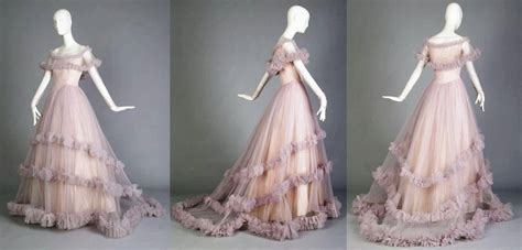 Christian Dior Wedding Gown Ca1955 Silk Tulle Taffeta Designed