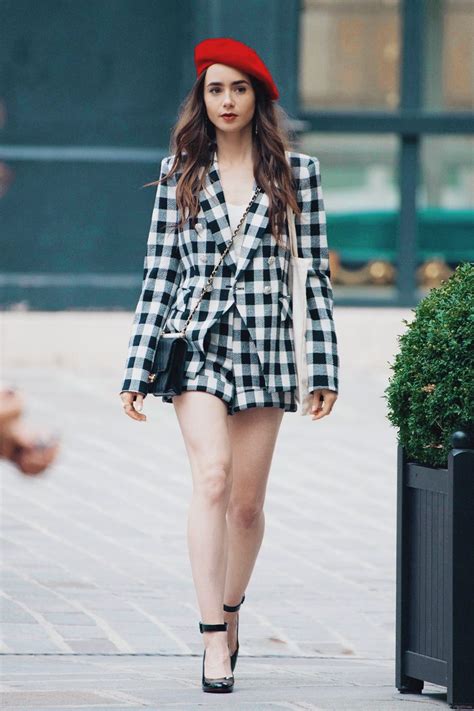 Lilys Looks On Set Of Emily In Paris Best Photos Of Lily Collins