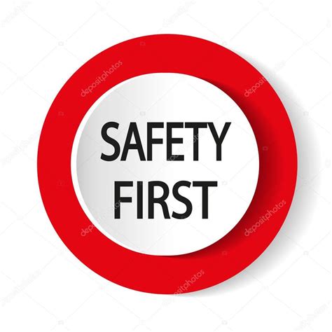 Safety first icon. Internet button. Vector illustration. — Stock Vector ...