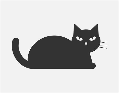 Lying Cat Vector Icon Isolated On White Background 6059996 Vector Art