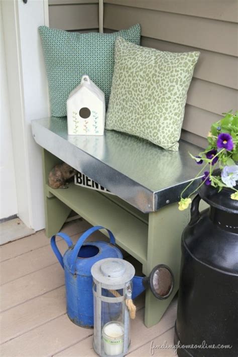 12 Pretty And Practical Diy Front Porch Benches Shelterness