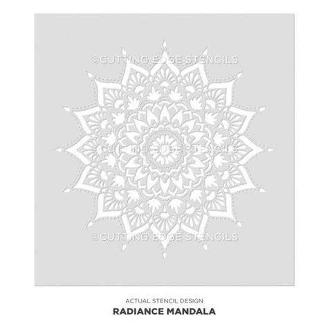 You can almost see the light and feel the energy coming from this radiant mandala stencil pattern. Radiance Mandala Stencil | Mandala stencils, Diy wall ...