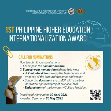 Upouxched 1st Ph Higher Education Internationalization Award Up Open