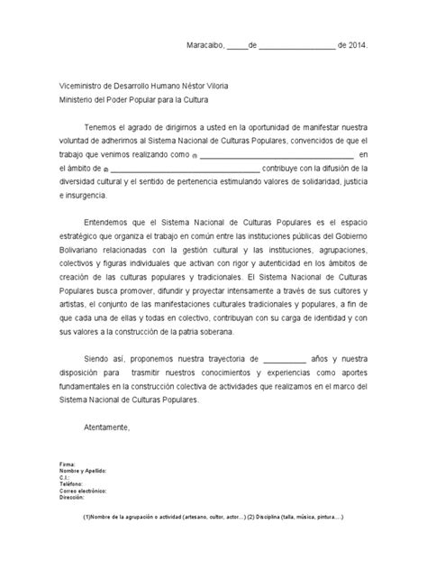 1 Carta Modelo De Solicitud Agrupación