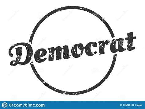 Democrat Sign. Democrat Round Vintage Stamp. Stock Vector 