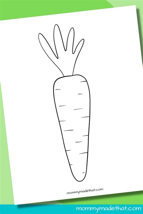 Carrot Templates Free Printable Outlines