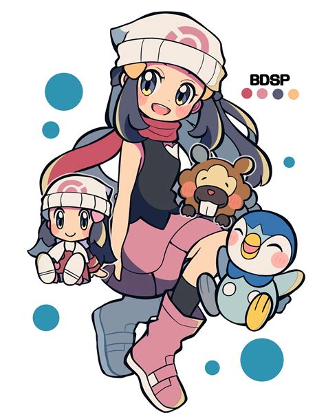 Dawn Piplup And Bidoof Pokemon And 3 More Drawn By Kokashiho Danbooru