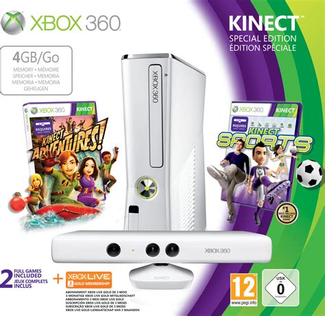 Microsoft Xbox 360 S 4 Go Kinect Adventures Kinect Sports Au