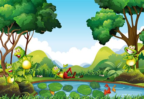 Frogs Living By The Pond 368096 Download Free Vectors