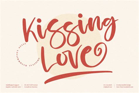 Kissing Love Font By Perspectype · Creative Fabrica
