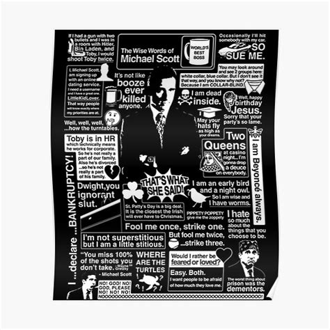 The Wise Words Of Michael Scott Poster For Sale By Weltyhoward