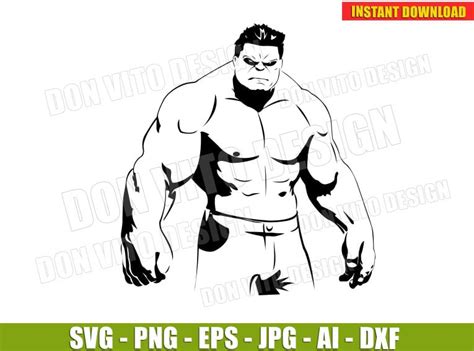 The Hulk Svg Dxf Png Avengers Infinity War Movie Superhero Cut Files