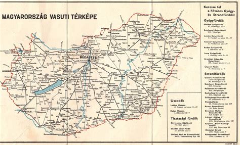 Az oldal összefoglaló vasúti térképe. Magyarország vasúti térképe 1960 - Betonszerkezetek