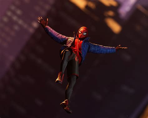 1280x1024 Spider Man Flying Miles Morales 1280x1024 Resolution