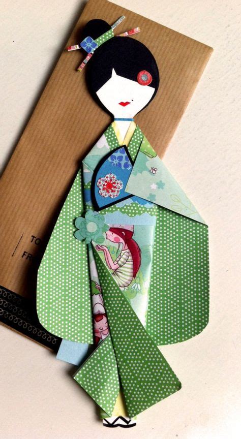 mejores imágenes de Chiyogami Muñecas japonesas de papel Japanese paper dolls muñecas