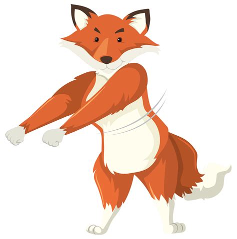 A Fox Doing Floss Dance 300187 Vector Art At Vecteezy