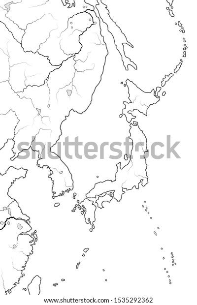 World Map Japanese Archipelago Rising Japan Stock Illustration