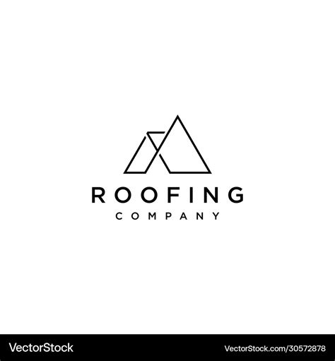 Roofing Logo Royalty Free Vector Image Vectorstock