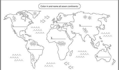 Continentes Y Oceanos Ficha De Ciencias Sociales Images