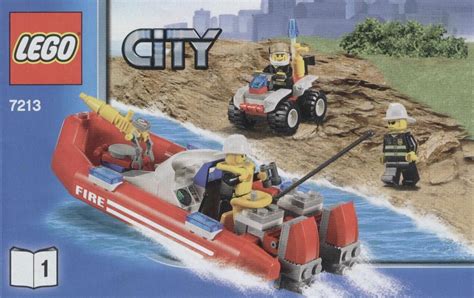 Lego 7213 Off Road Fire Truck And Fireboat Instructions City