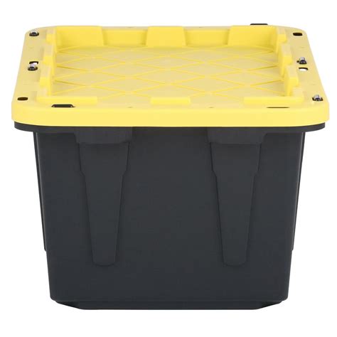 They are available with multiple sizes and multiple colors, or with a combination of shelves and bins. 17Gallon Storage Tote Container Stackable Lockable ...