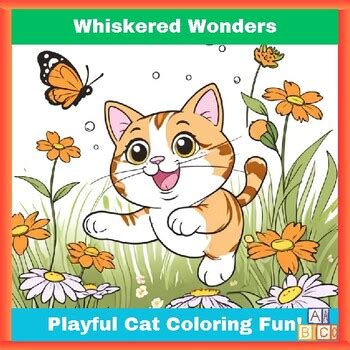 Whiskered Wonders Playful Cat Coloring Fun By Wondertech World