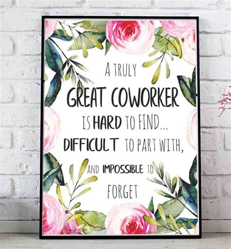 Coworker Leaving Goodbye T Office Wall Art Decor Printable Quote A