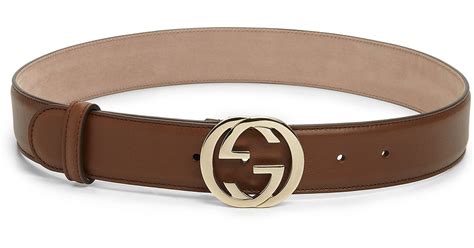Gucci Interlocking G Leather Belt In Brown For Men Lyst