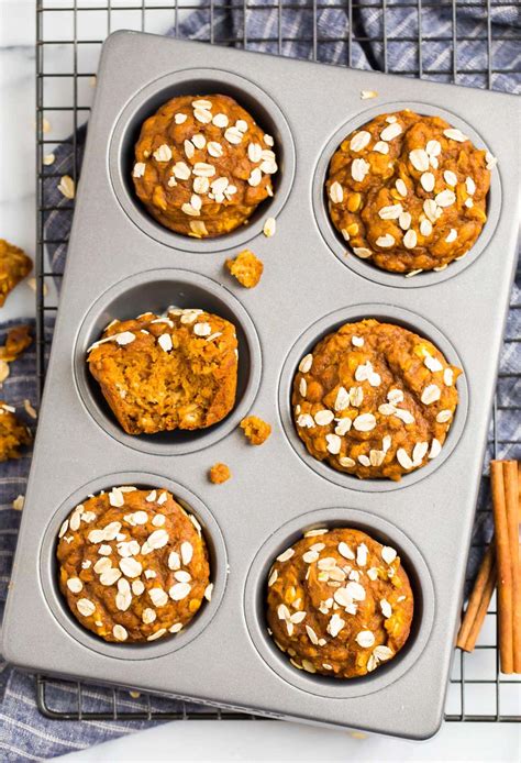 Healthy Pumpkin Muffins With Oatmeal