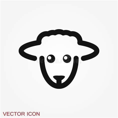 Lamb Vector Icon Symbol Of Sheep On A Background Stock Illustration