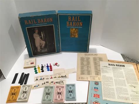 Rail Baron Board Game 1977 Avalon Hill Complete Vintage Building