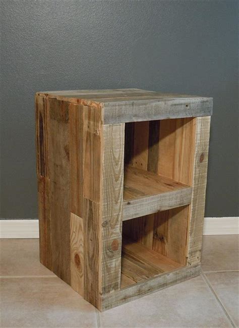 Diy Pallet Nightstand And Bed Pallet Furniture Plans