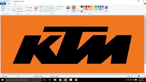 Requested Video How To Draw Ktm Logo In Ms Paint From Scratch Youtube