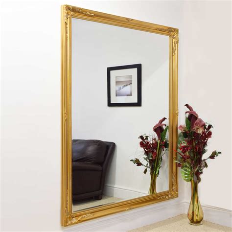 Large Gold Antique Style Wall Mirror 6ft7 X 4ft7 200cm X 140cm Ebay