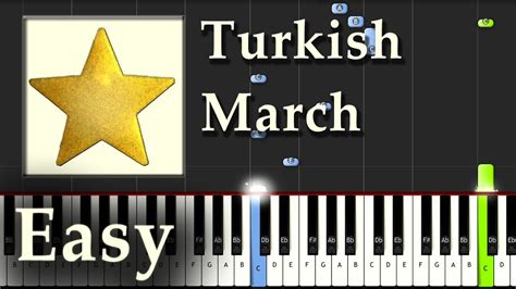 mozart turkish march piano tutorial easy synthesia how to play youtube