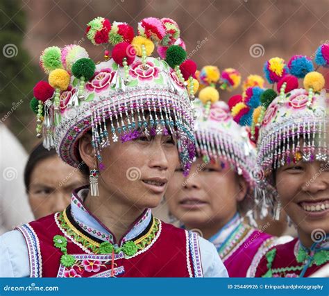 Yi Minority Women In Traditional Clothes Editorial Photo Image Of Headwear Woman 25449926