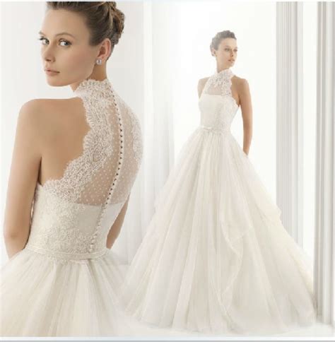 Luxury Turtleneck Wedding Dresses Turtleneck Wedding Dress Halter