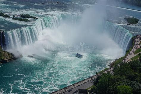 Niagara Falls Ontario Canada Aerial View Stock Photo Image Of