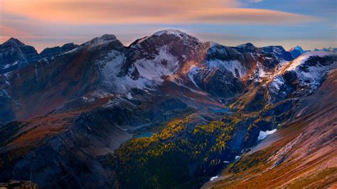 Download Wallpaper 1600x900 Mountain Peaks Sky Beautiful Scenery