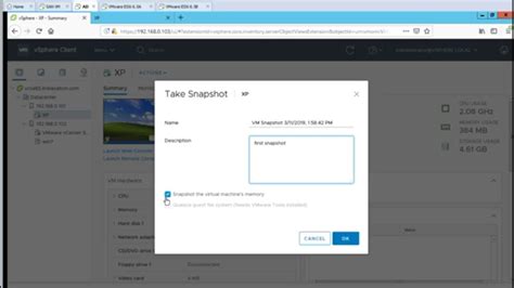 Creating And Managing Snapshots In VMware VSphere Web Client Part YouTube
